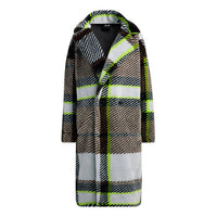 adidas x Ivy Park Long Plaid Faux Fur Jacket 'Clear Grey Brown Green' HN1573