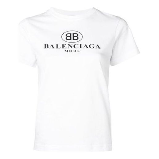 Balenciaga BB Alphabet Short Sleeve White 556110TYK239000