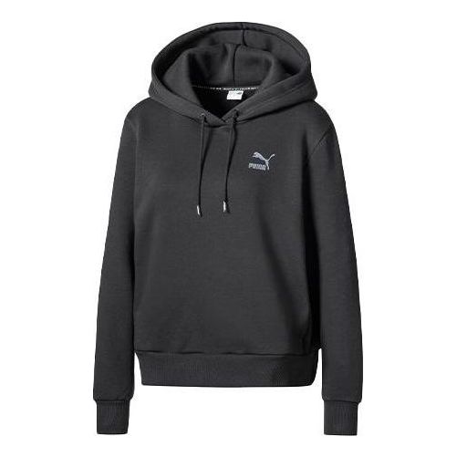 (WMNS) PUMA Iridescent Hoodie 'Black Grey Blue' 597877-01