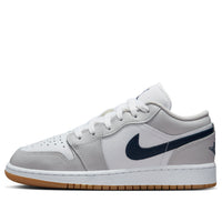 (GS) Air Jordan 1 Low 'White Neutral Grey Gum Midnight Navy' 553560-146