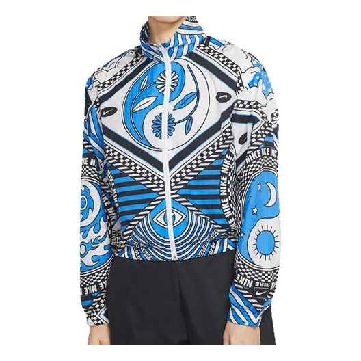 (WMNS) Nike Sportswear Printing Jacket Blue Light blue CJ3882-435