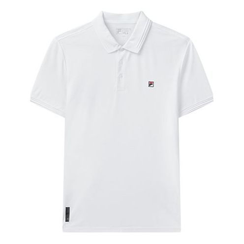FILA Embroidered Logo Short Sleeve Polo Shirt White F11M028106F-WT