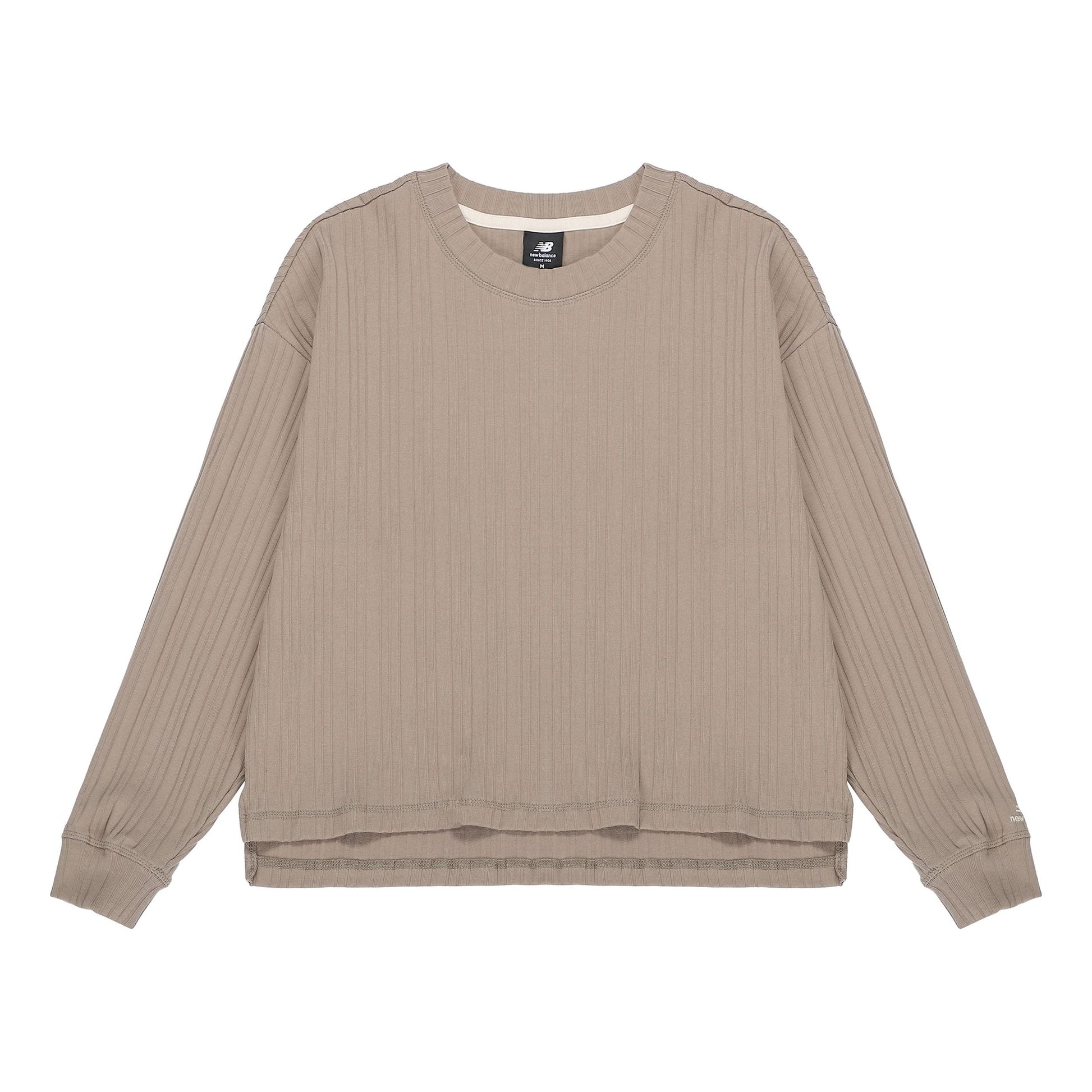 (WMNS) New Balance Casual Rib-Knit Top Asia Sizing 'Brown' AWT23319-DRI