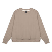 (WMNS) New Balance Casual Rib-Knit Top Asia Sizing 'Brown' AWT23319-DRI