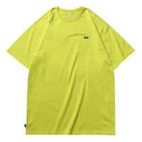 Vans Off The Wall Tee Minimalistic Small Logo Short Sleeve Couple Style Yellow Green Lime VN0A49R7RHT