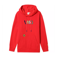 (WMNS) Vans Brighton Multi-Color Signature Embroidered Hoodie Red VN0A4OTFIZQ