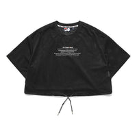 FILA Fusion Casual Mesh Print Cropped Black T11W931104F-BK