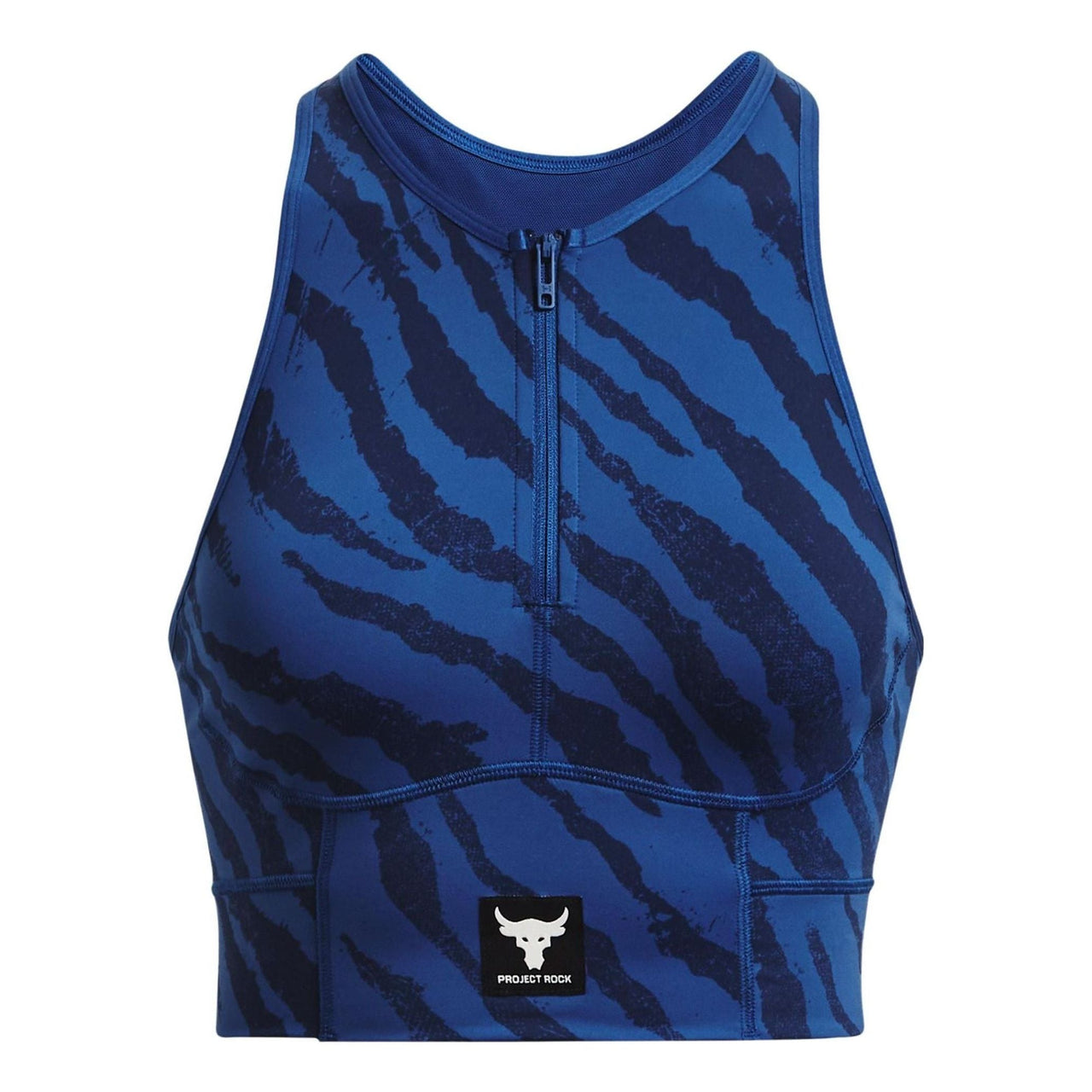 (WMNS) Under Armour Project Rock Meridian Zip Training Tank 'Blue' 1377951-471