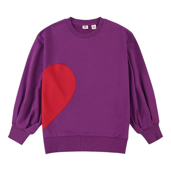 (WMNS) Levi's Super Puffer Round-neck Swea Purple A0383-0000
