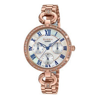 CASIO SHEEN Series Simplistic Casual Fashion Stainless Steel SHE-3067PG-7 Rose-gold White Analog SHE-3067PG-7A