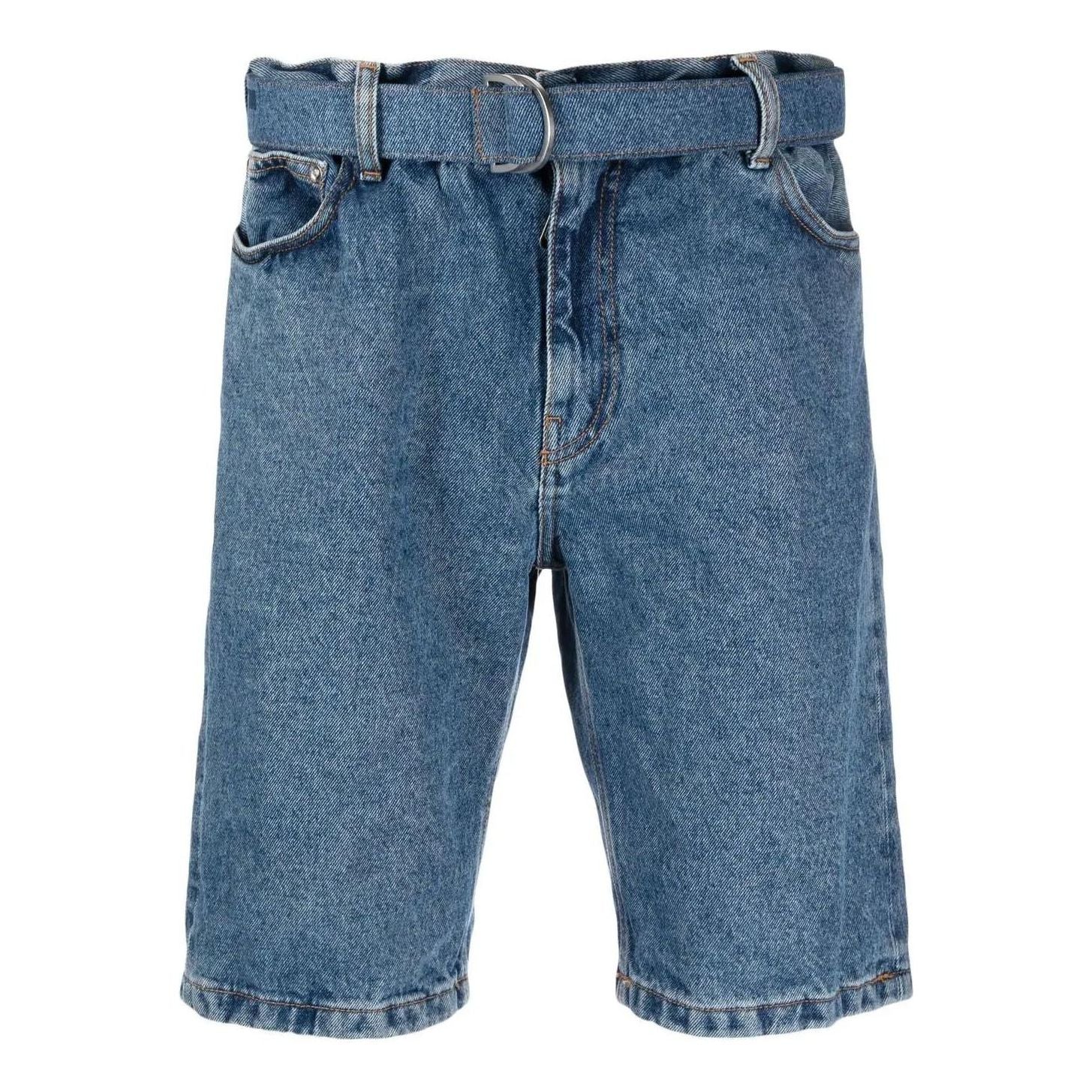 Off-White Belted Denim Shorts OMYC005C99DEN0024949