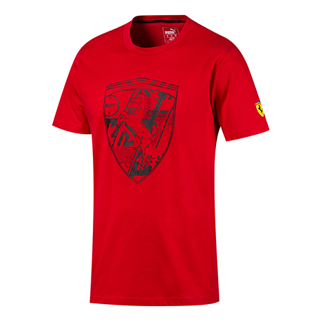 PUMA Ferrari Racing Series Printing Short Sleeve Racing Red 595433-01