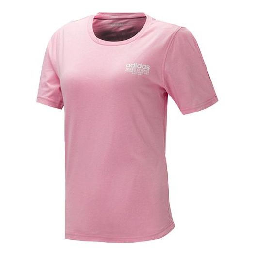 (WMNS) adidas neo Casual Sports Training Round Neck Short Sleeve Pink EA0330