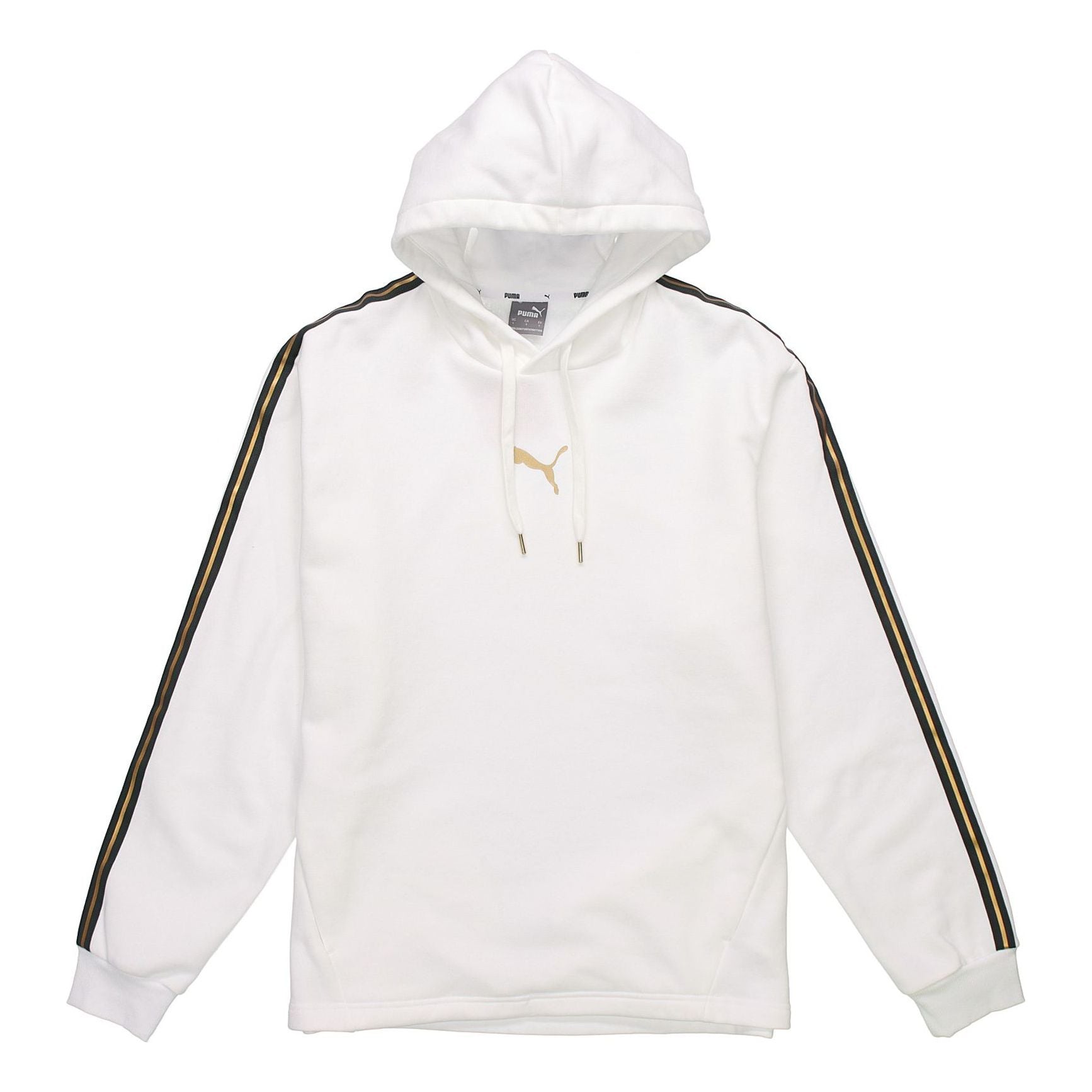 PUMA Bronzing Printing Fleece Lined Stay Warm hooded Knit White 587139-02