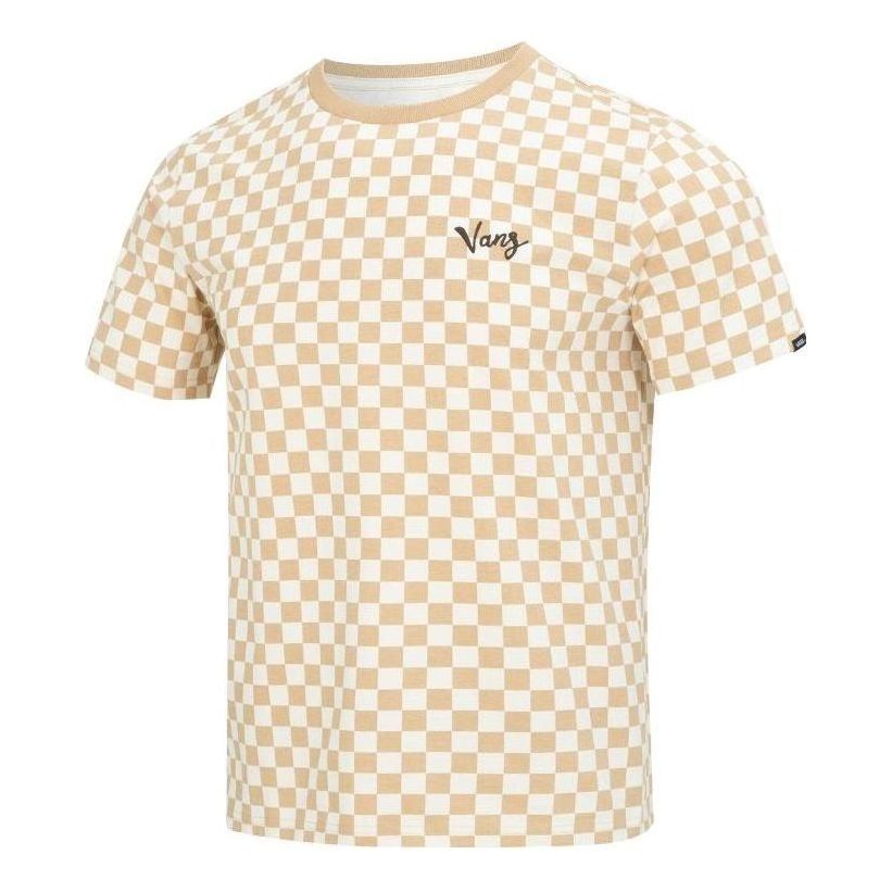 Vans UG Checker Tee 'Beige White' VN0002NMBT9