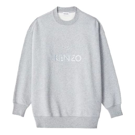 (WMNS) KENZO Alphabet Logo Round Neck Pullover Hoodie Gray FA62SW9214XH-95