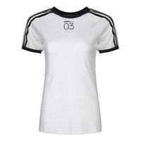 (WMNS) adidas neo Cs 3s Tee Casual Sports Round Neck Breathable Short Sleeve White CV9605