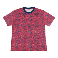 Men's Nike Curved Teardrop Printing Cotton Short Sleeve Red T-Shirt DN7304-662