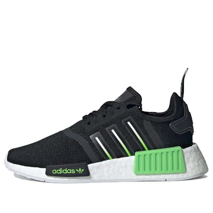 (GS) adidas NMD_R1 'Black Lucid Lime' IG9971