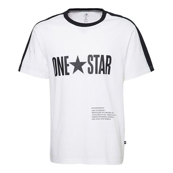 Converse One Star Panel T-Shirt Asia Sizing 'White' 10016941-A01