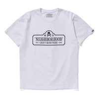 NEIGHBORHOOD Round Neck Casual Short Sleeve Unisex White NBHD17SS-02