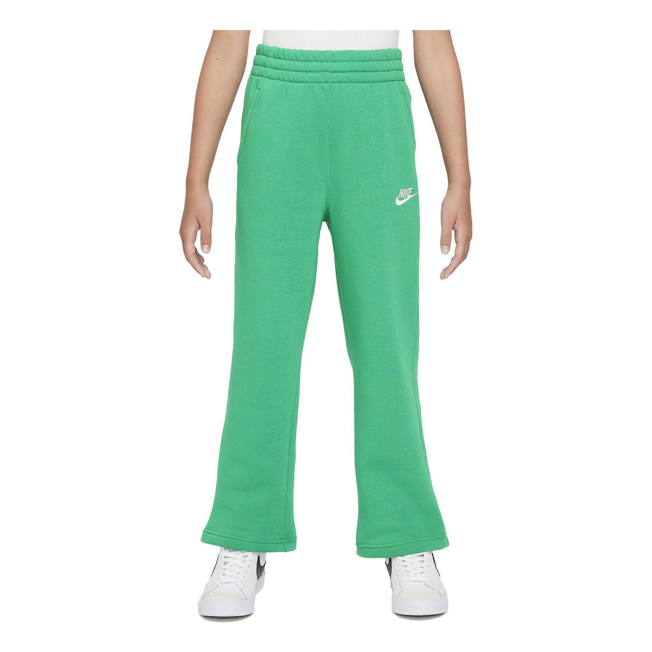 (GS) Nike Sportswear Club Fleece Wide-Leg Pants 'Green' FD2927-324