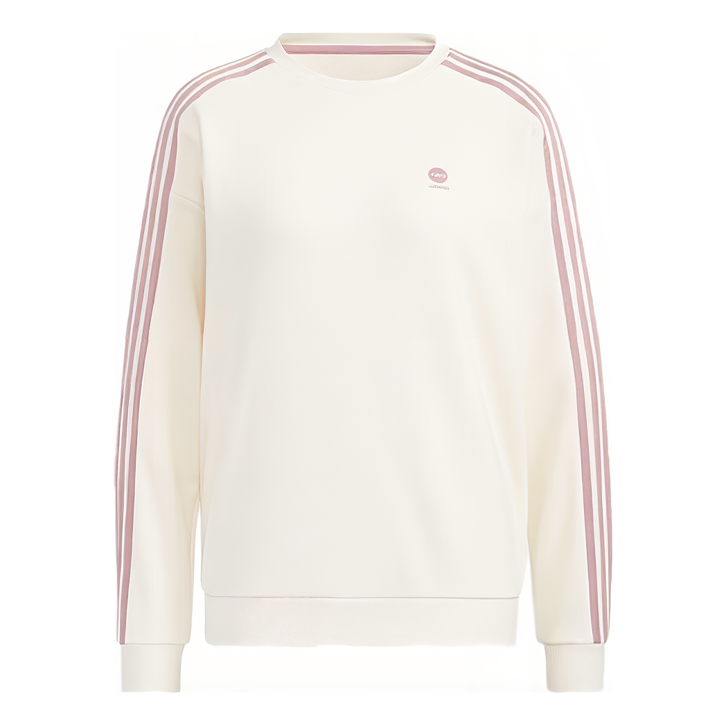 (WMNS) adidas neo 3-stripes sweaters 'White Pink' HM7416