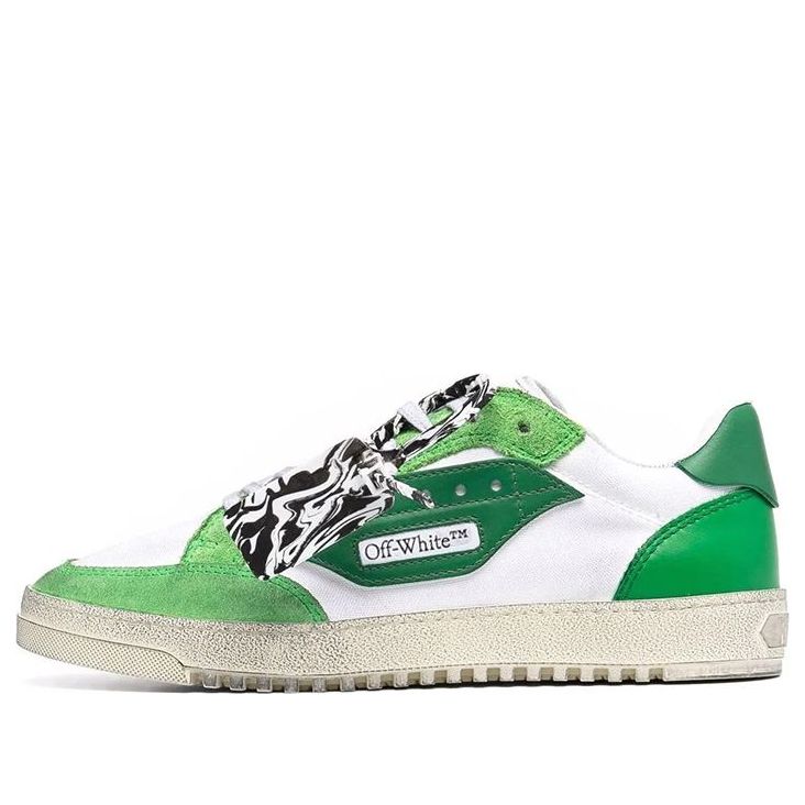 Off-White Vulcanized 5.0 Low-Top Sneaker 'Green White' OMIA227F21FAB0010155