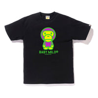BAPE Neon Baby Milo Short Sleeve 'Black Green' BAPE-SS18-107