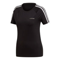 (WMNS) adidas Design 2 Move 3-Stripe T-Shirt Asia Sizing 'Black' EH8722