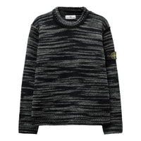 STONE ISLAND Reverse Seam Marl Crew Knit 'Black' 7915532D3-V0029