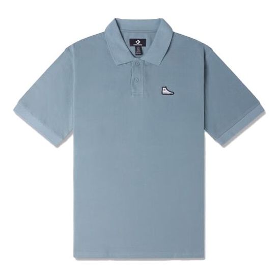 Converse Shoe Patch Polo Shirt Asia Sizing 'Light Blue' 10024739-A03