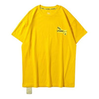 Li-Ning x Disney Crossover Zombie Donald Duck Printing Short Sleeve Couple Style Yellow AHSP067-3