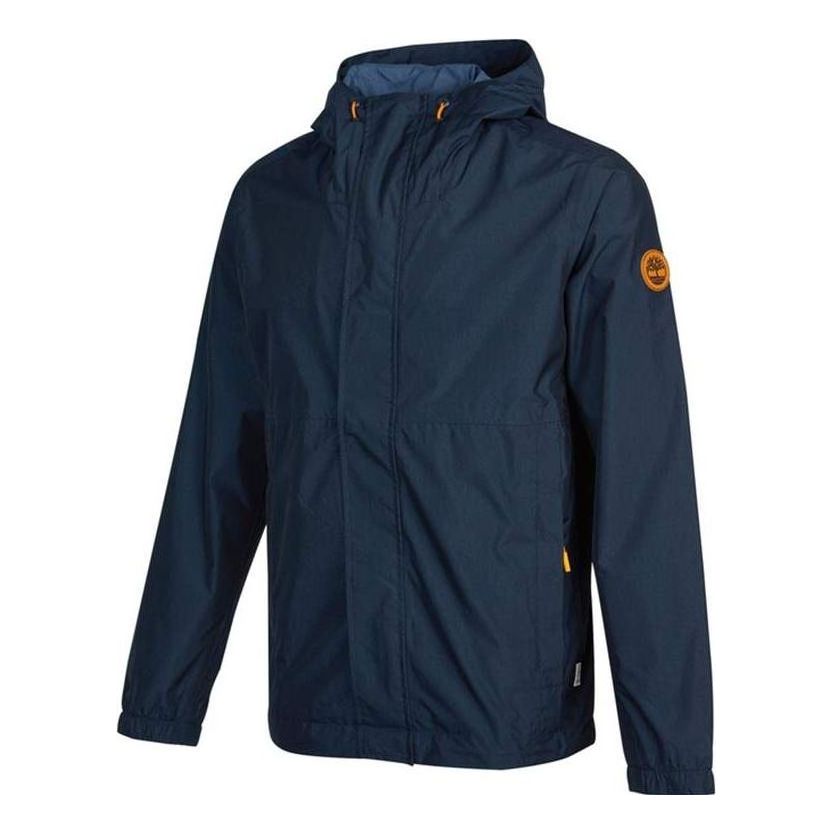 Men's Timberland Outdoor Casual Hooded Jacket Navy Blue A2EYF-433