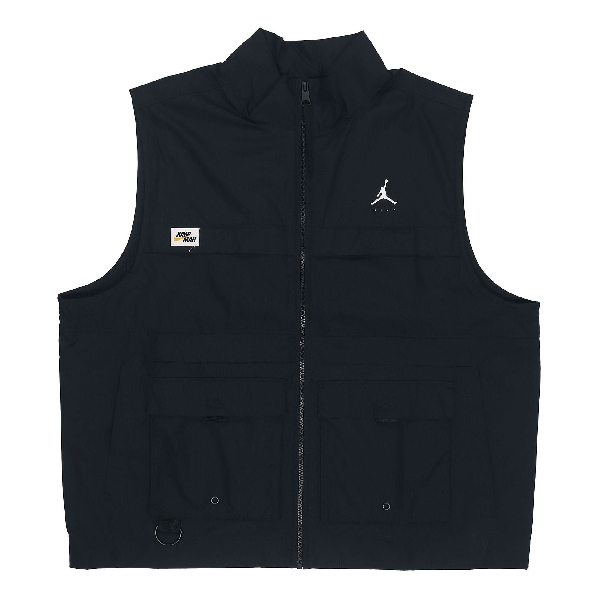 Men's Air Jordan Casual Alphabet Zipper Autumn Black Vest DC7305-010