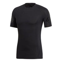 adidas Stripe Printing Training Short Sleeve Black DQ3563