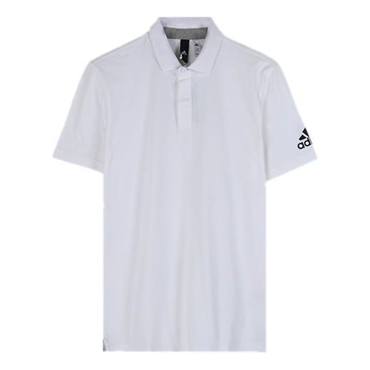 Men's adidas Sports POLO Short Sleeve White Polo Shirt DT1450