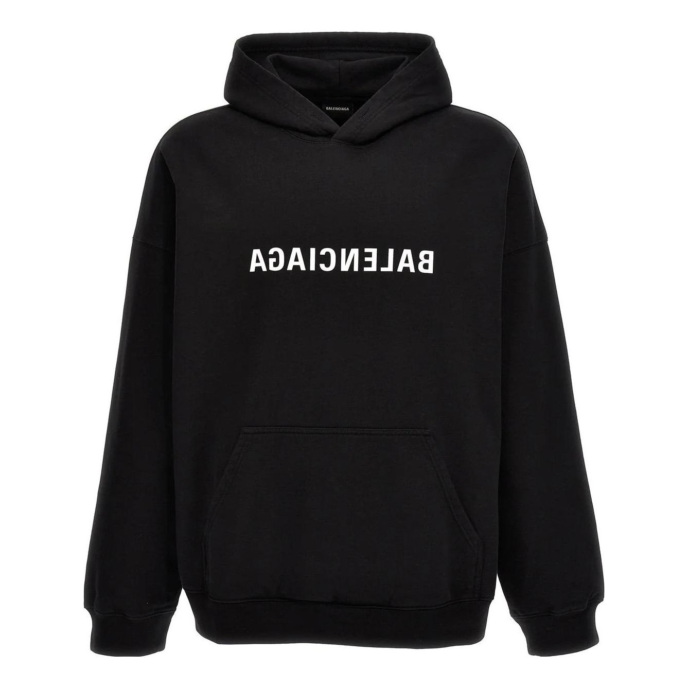 Balenciaga Reverse Logo Hoodie 'Black' 674986TNVR31070