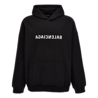 Balenciaga Reverse Logo Hoodie 'Black' 674986TNVR31070