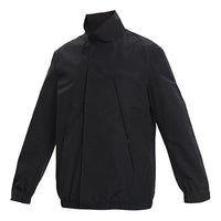 Men's Y-3 Loose Stand Collar Casual Zipper Jacket Black GK4561