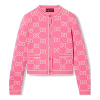 (WMNS) Gucci GG Cotton Jacquard Cardigan 'Pink' 743319-XKD28-5447