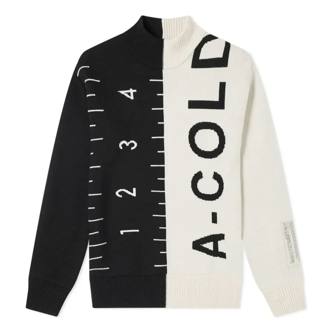 A-COLD-WALL* JACQUARD SPLIT GARMENT KNIT 'Black White' ACWAW19KC03