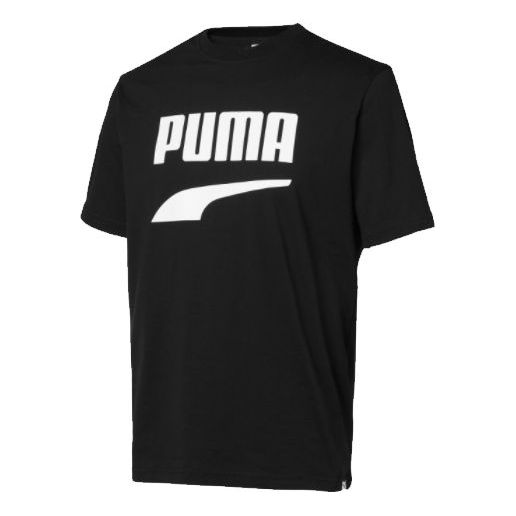 PUMA Casual Sports Alphabet Printing Breathable Short Sleeve Black 579112-01