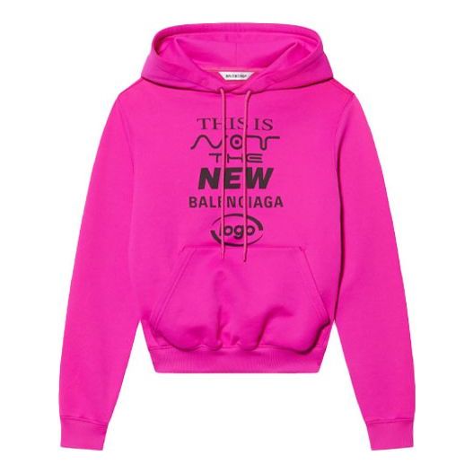 (WMNS) Balenciaga FW21 Micro Mark Logo Drawstring Long Sleeves Hoodie Pink 657683TKVE36817