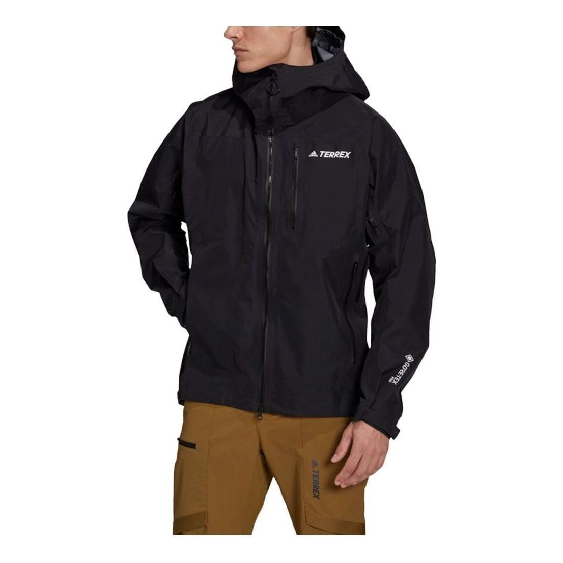 adidas Terrex Techrock Gore-Tex Pro Rain Jacket Asia Sizing 'Black' GM4819