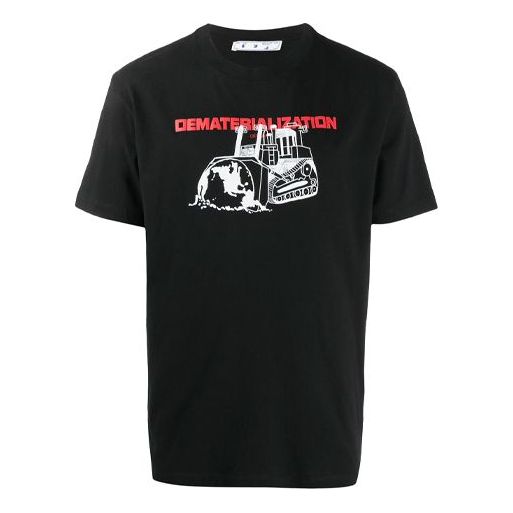 Off-White SS21 Round Neck Printing Short Sleeve Black OMAA027R21JER0061025
