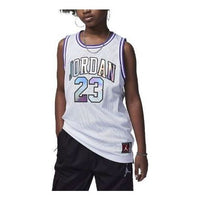 (GS) Air Jordan 23 Jersey Top 'White Purple' 45A773-I1E