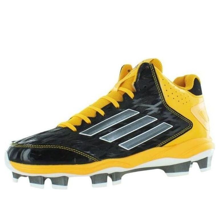 adidas PowerAlley 2 baseball Cleats Style 'Black Yellow' D74073