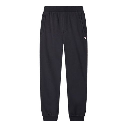 FILA Logo Printing Knit Breathable Sports Pants Navy Blue F11M021601F-NV