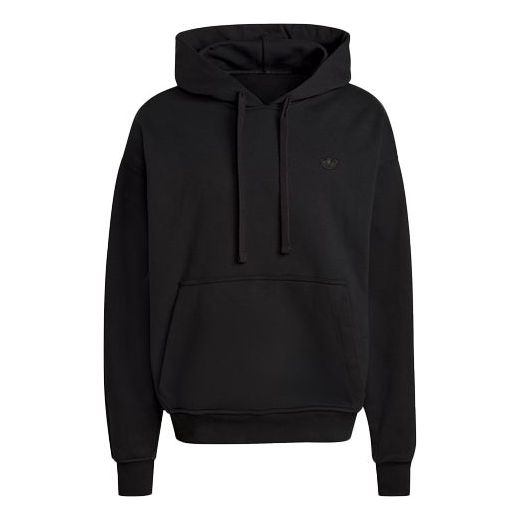 adidas originals Blue Version Series Cotton hooded Pullover Sports Black H23139